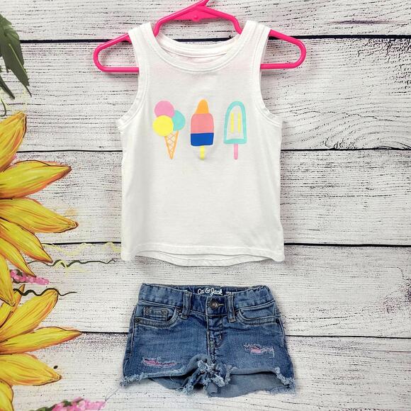 Cat & Jack Other - Cat & Jack Unicorn Tank‎ and Short Set Size 2T
